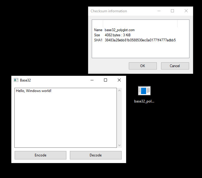 Base32 Polyglot